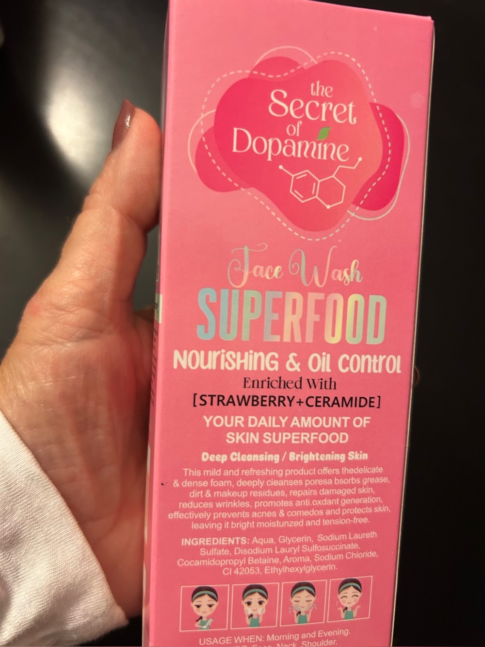 Superfood Face Wash - Pink (Strawberry + Ceramide)